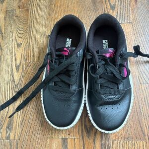 Puma Kids Black and Pink Sneakers